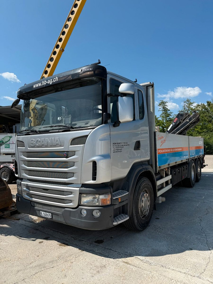 Scania G440 Brücke mit Ladekran - شاحنات مسطحة, شاحنة كرين: صورة 2 Scania G440 Brücke mit Ladekran - شاحنات مسطحة, شاحنة كرين: صورة 2