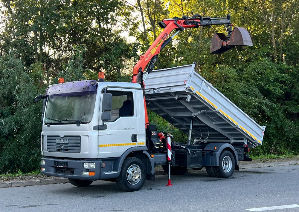 MAN MAN TGL 12-240 Kiper Wywrotka 4x2 Kran PALFINGER PK 12500 BARDZO DOBRY STAN - شاحنة قلاب: صورة 1 MAN MAN TGL 12-240 Kiper Wywrotka 4x2 Kran PALFINGER PK 12500 BARDZO DOBRY STAN - شاحنة قلاب: صورة 1