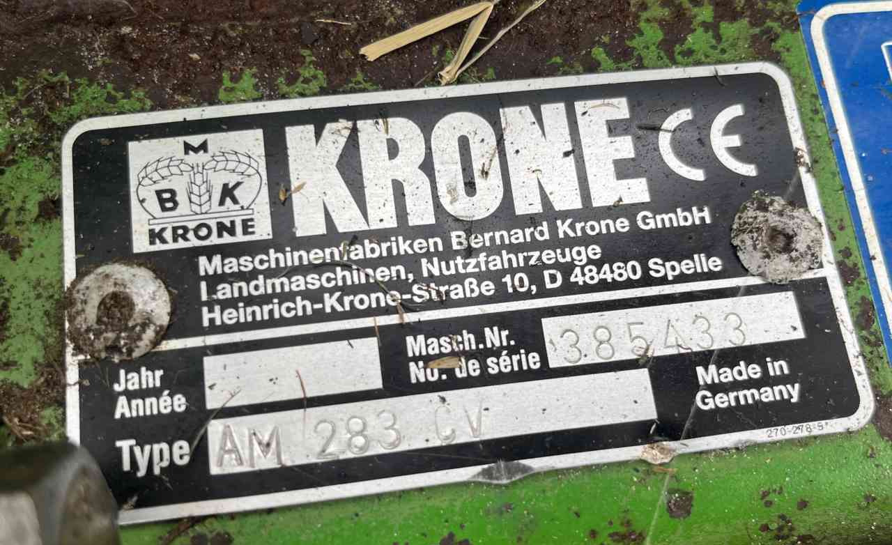 Krone AM283 CV schijvenmaaier Hooibouwmachines. - جزازة العشب: صورة 5 Krone AM283 CV schijvenmaaier Hooibouwmachines. - جزازة العشب: صورة 5