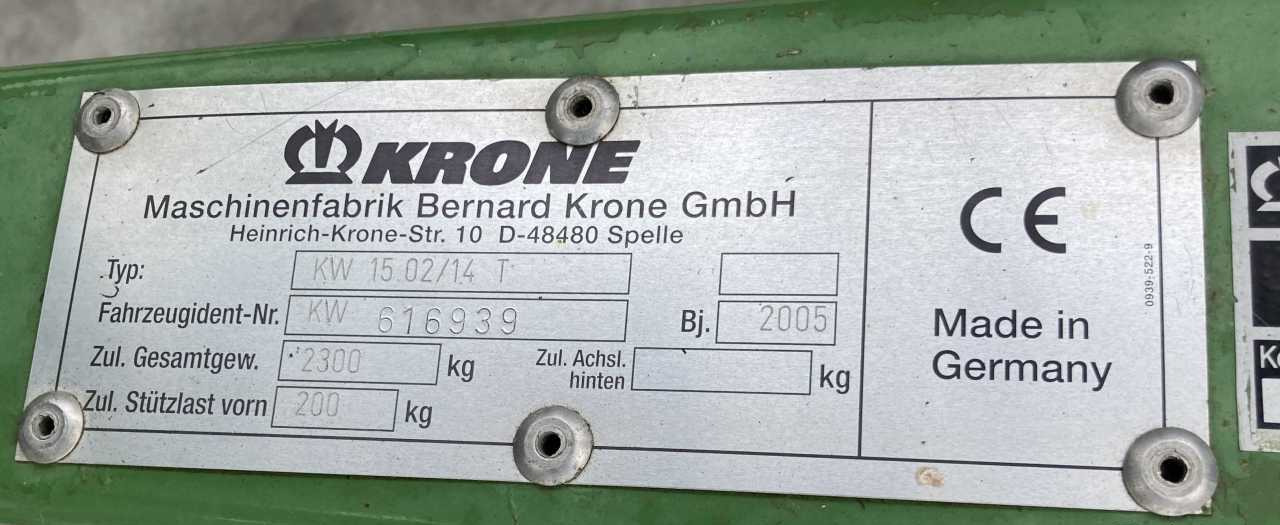 Krone KW 15.02/14 schudder weidebouwmachines - آلة تيبيس العشب/ آلة جمع العشب: صورة 4 Krone KW 15.02/14 schudder weidebouwmachines - آلة تيبيس العشب/ آلة جمع العشب: صورة 4