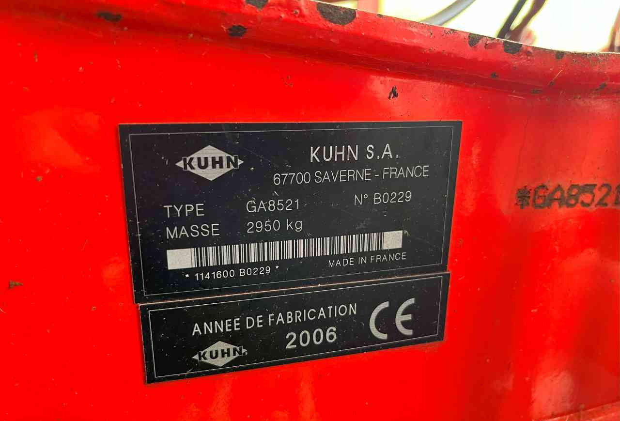 Kuhn GA 8521 zwadhark zwiller rugger rake weidebouwmachines - آلة تيبيس العشب/ آلة جمع العشب: صورة 5 Kuhn GA 8521 zwadhark zwiller rugger rake weidebouwmachines - آلة تيبيس العشب/ آلة جمع العشب: صورة 5
