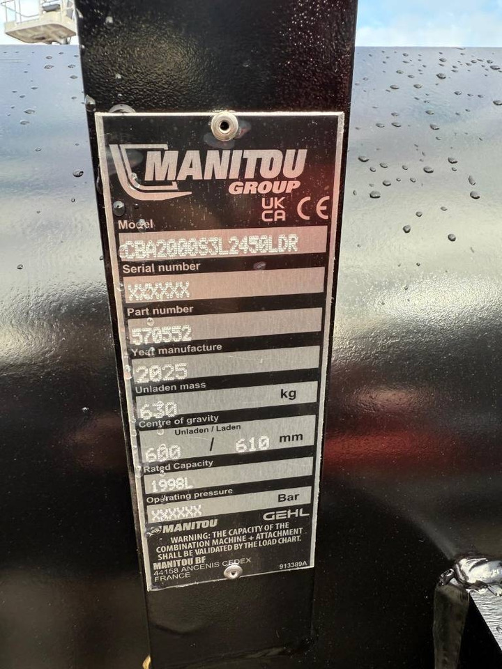 Manitou CBA 2000 LDR 2450mm 570552 NEW  - بكت - آلات البناء: صورة 4 Manitou CBA 2000 LDR 2450mm 570552 NEW  - بكت - آلات البناء: صورة 4