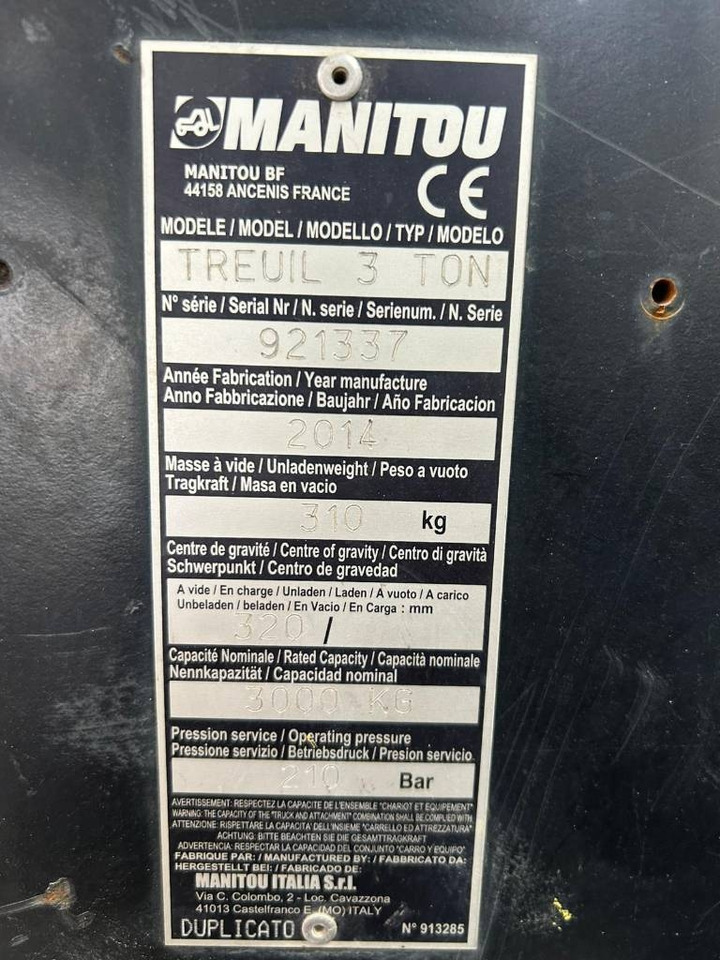 Manitou WINCH 3T - ونش لإنقاذ السيارات: صورة 5 Manitou WINCH 3T - ونش لإنقاذ السيارات: صورة 5