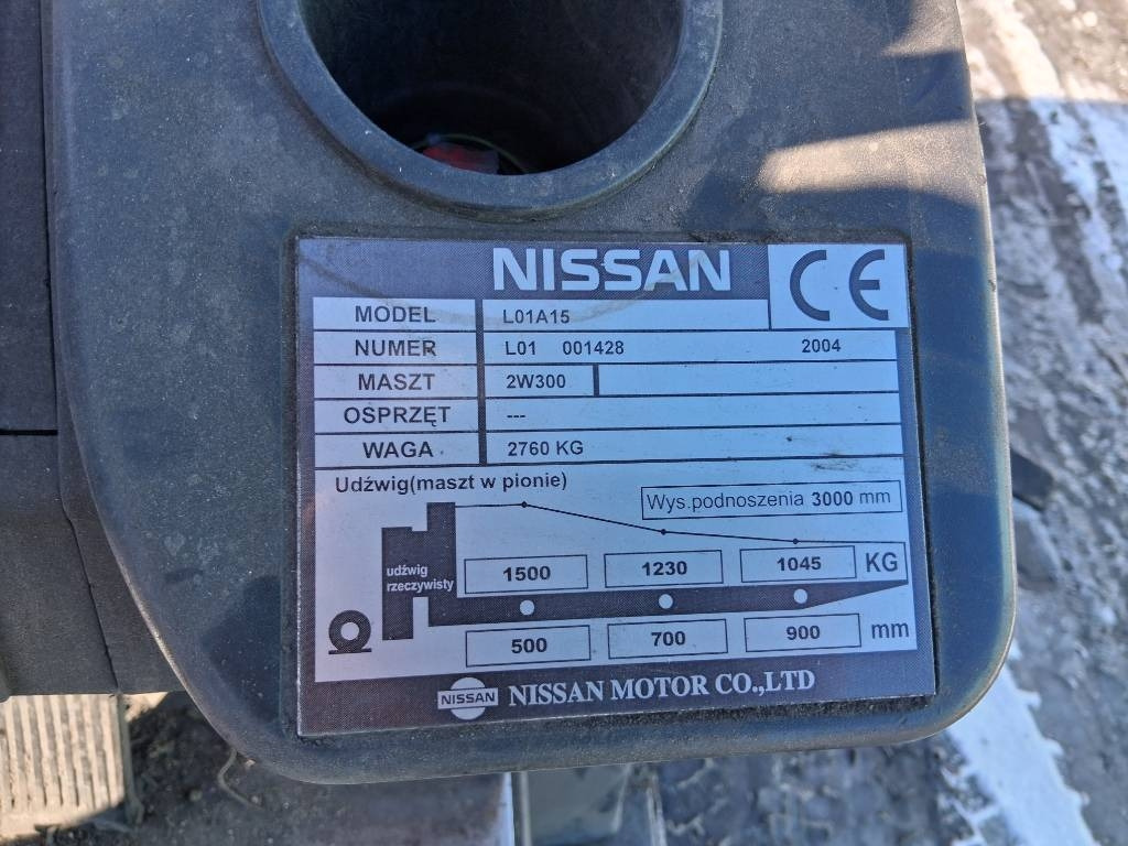 Nissan L01A15 - رافعة شوكية تعمل بالغاز: صورة 3 Nissan L01A15 - رافعة شوكية تعمل بالغاز: صورة 3