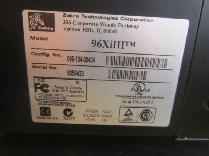 BARCODEDRUCKER / ETIKETTENDRUCKER ZEBRA 96XiIII MIT FARBBÄNDERN - آلات الطباعة: صورة 5 BARCODEDRUCKER / ETIKETTENDRUCKER ZEBRA 96XiIII MIT FARBBÄNDERN - آلات الطباعة: صورة 5