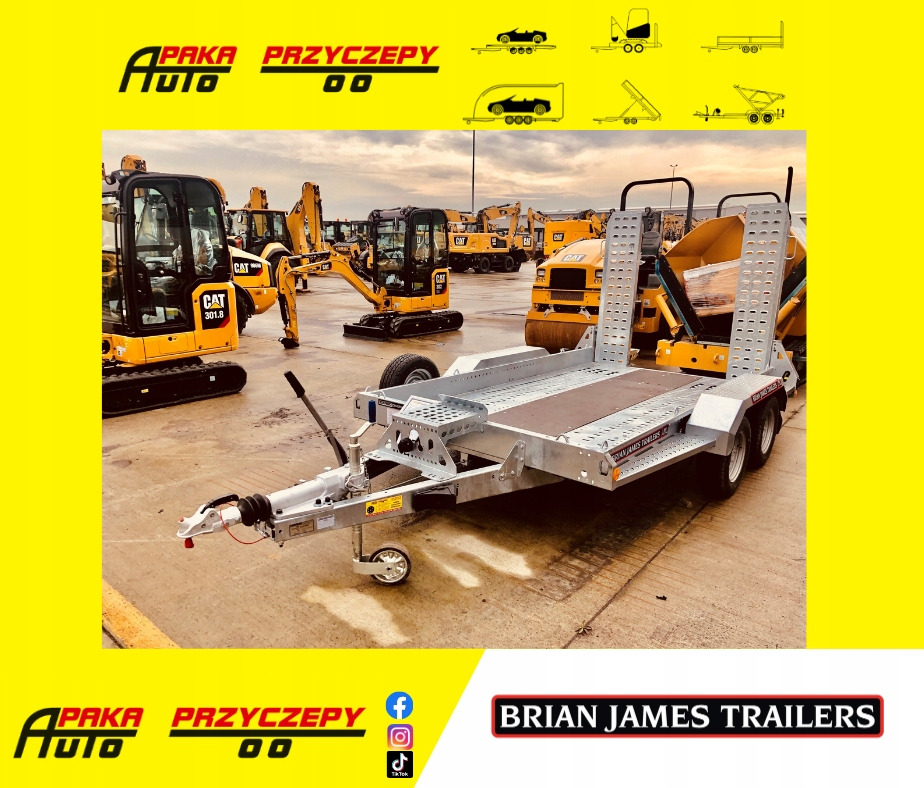 PRZYCZEPA LAWETA KOPARKI MINIKOPARKI 3500KG 370CM / EXCAVATOR MINI EXCAVATOR TRANSPORTER TRAILER 3500KG 370CM - مقطورة لنقل المعدات: صورة 1 PRZYCZEPA LAWETA KOPARKI MINIKOPARKI 3500KG 370CM / EXCAVATOR MINI EXCAVATOR TRANSPORTER TRAILER 3500KG 370CM - مقطورة لنقل المعدات: صورة 1