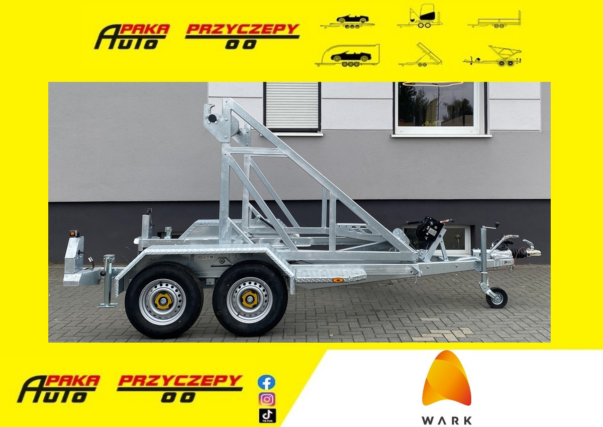 PRZYCZEPA WARK KABLOWA Z WCIĄGARKĄ RĘCZNĄ, DMC 3500 KG / WARK Cable Trailer with Manual Winch, DMC 3500 KG - مقطورة بكرة الكابل: صورة 1 PRZYCZEPA WARK KABLOWA Z WCIĄGARKĄ RĘCZNĄ, DMC 3500 KG / WARK Cable Trailer with Manual Winch, DMC 3500 KG - مقطورة بكرة الكابل: صورة 1