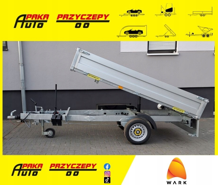 Przyczepa WARK wywrotka DMC 1500 kg 1-wywrot / WARK tipper trailer GVW 1500 kg 1-way tipper - مقطورة قلاب: صورة 1 Przyczepa WARK wywrotka DMC 1500 kg 1-wywrot / WARK tipper trailer GVW 1500 kg 1-way tipper - مقطورة قلاب: صورة 1