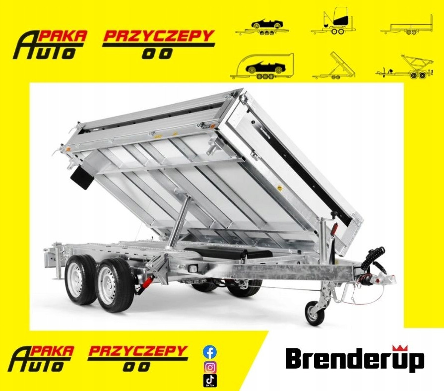 Wywrotka trójstronna 3,25x1,80 Brenderup 3500 / Three-way tipper 3,25x1,80 Brenderup 3500 - مقطورة قلاب: صورة 1 Wywrotka trójstronna 3,25x1,80 Brenderup 3500 / Three-way tipper 3,25x1,80 Brenderup 3500 - مقطورة قلاب: صورة 1