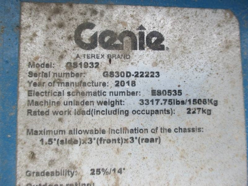رافعة هيدروليكية مقصية Genie GS 1932: صورة 14