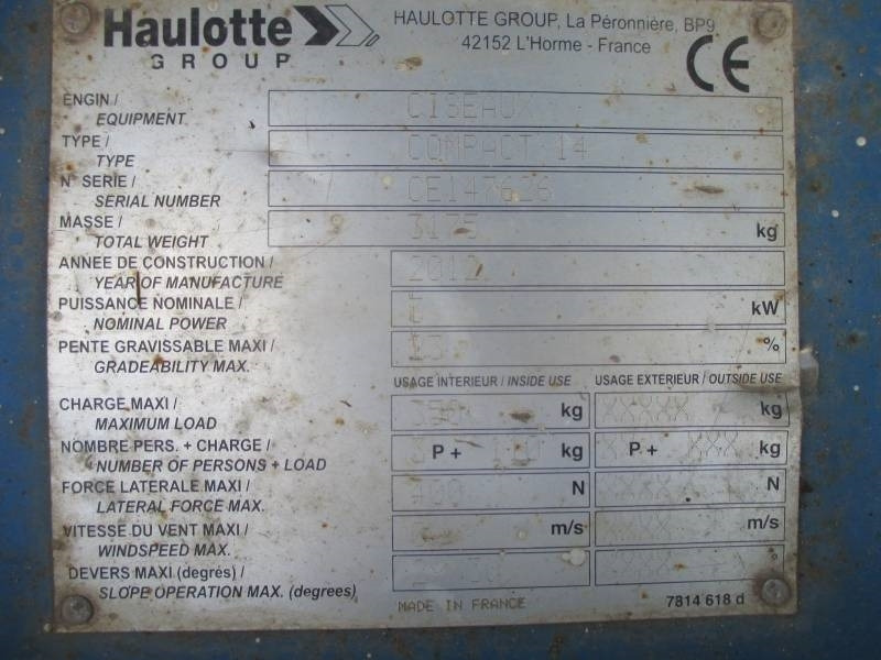Haulotte Compact 14 - رافعة هيدروليكية مقصية: صورة 5 Haulotte Compact 14 - رافعة هيدروليكية مقصية: صورة 5