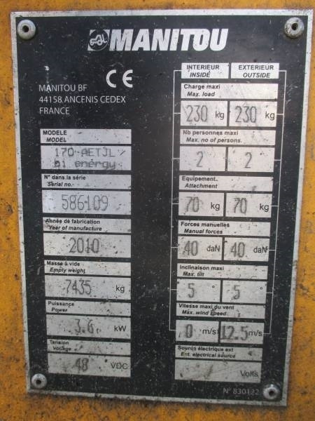 Manitou 170AETJ  Manitou 170AETJ: صورة 13 Manitou 170AETJ  Manitou 170AETJ: صورة 13