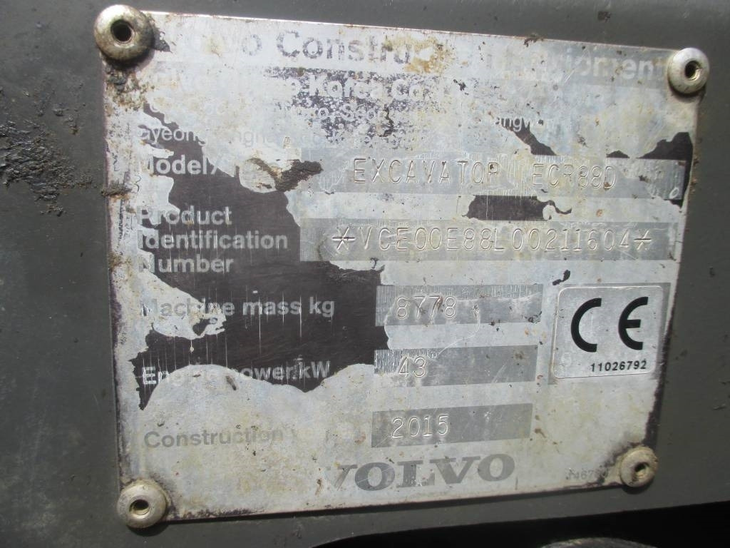 حفارة مُصَّغرة Volvo ECR 88 D: صورة 18 حفارة مُصَّغرة Volvo ECR 88 D: صورة 18