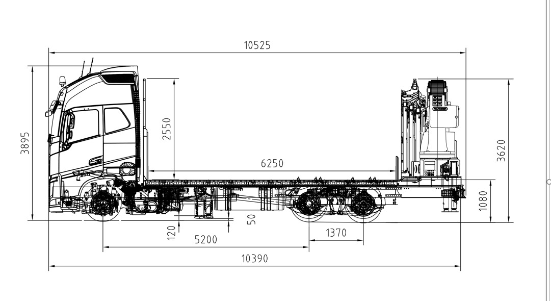 شاحنات مسطحة, شاحنة كرين Volvo FH4 [ Copy ]: صورة 14