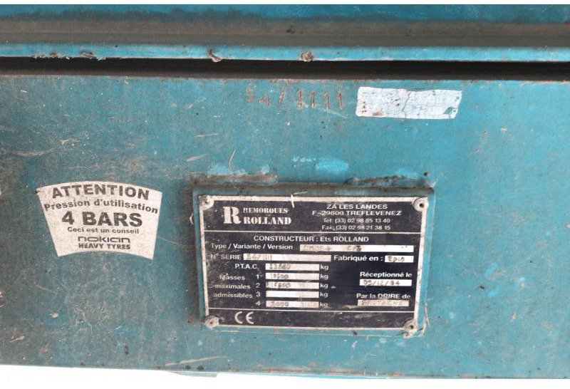 ROLLAND RS6835 - مقطورة زراعية قلابة: صورة 3 ROLLAND RS6835 - مقطورة زراعية قلابة: صورة 3