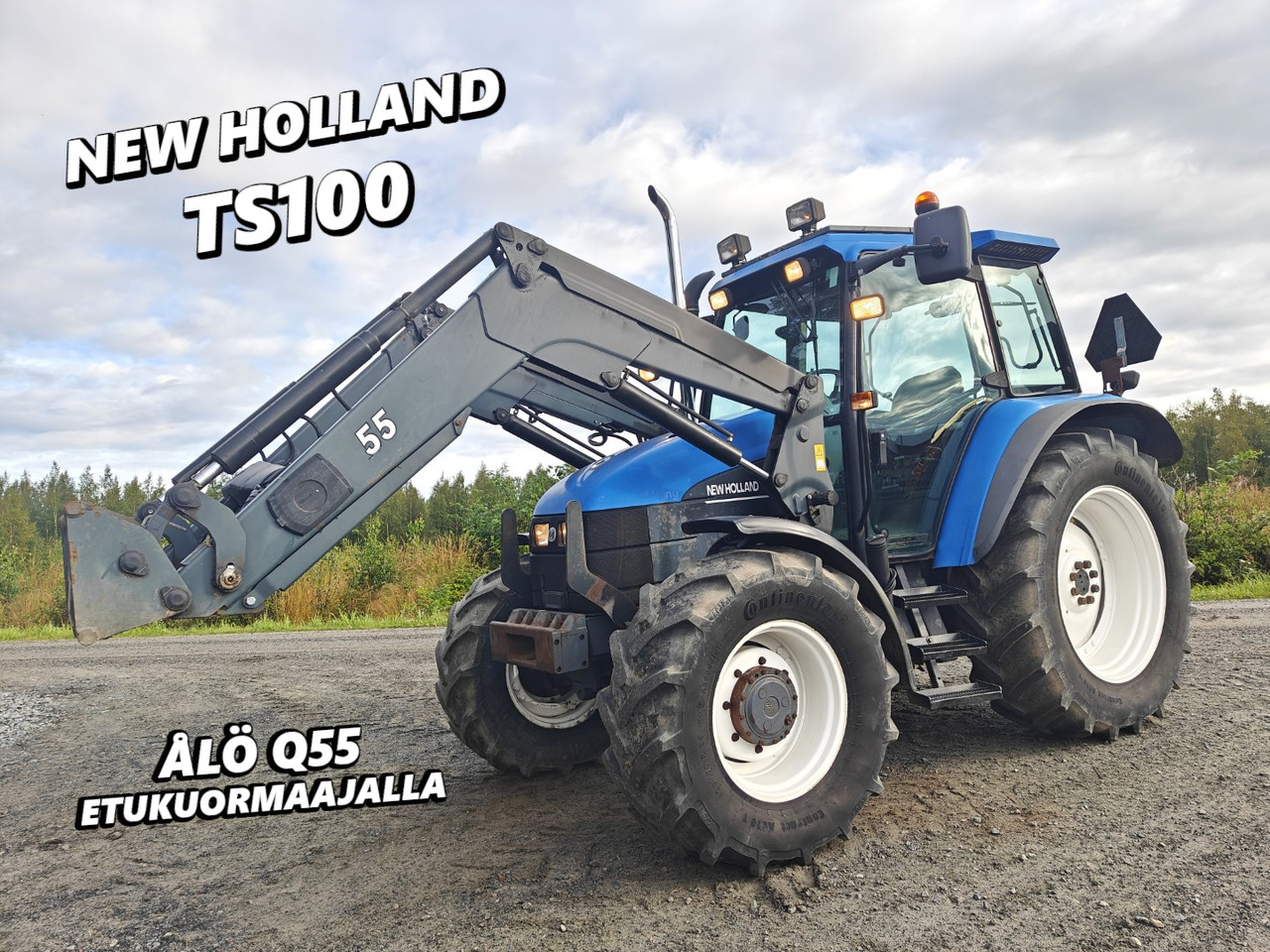 New Holland TS100, ES vaihteisto, ilmastointi, etukuormaaja Ålö Q55, katso video! - جرار: صورة 1 New Holland TS100, ES vaihteisto, ilmastointi, etukuormaaja Ålö Q55, katso video! - جرار: صورة 1