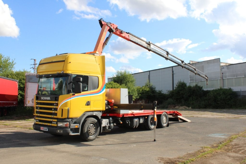 Scania R 114 LB340 6X2 L PALFINGER PK16502 - شاحنة نقل سيارات شاحنة, شاحنة كرين: صورة 2 Scania R 114 LB340 6X2 L PALFINGER PK16502 - شاحنة نقل سيارات شاحنة, شاحنة كرين: صورة 2