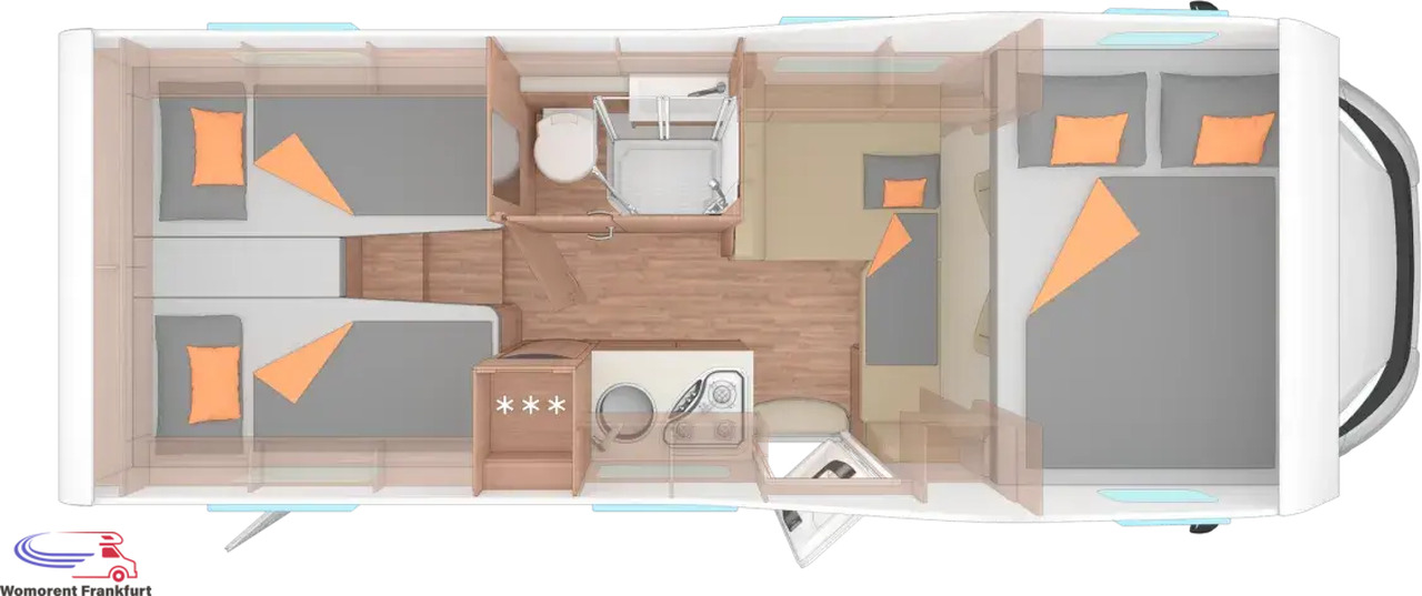 Wohnmobil Weinsberg CaraHome 650 MEG - موتر هوم سقف عالي: صورة 3 Wohnmobil Weinsberg CaraHome 650 MEG - موتر هوم سقف عالي: صورة 3