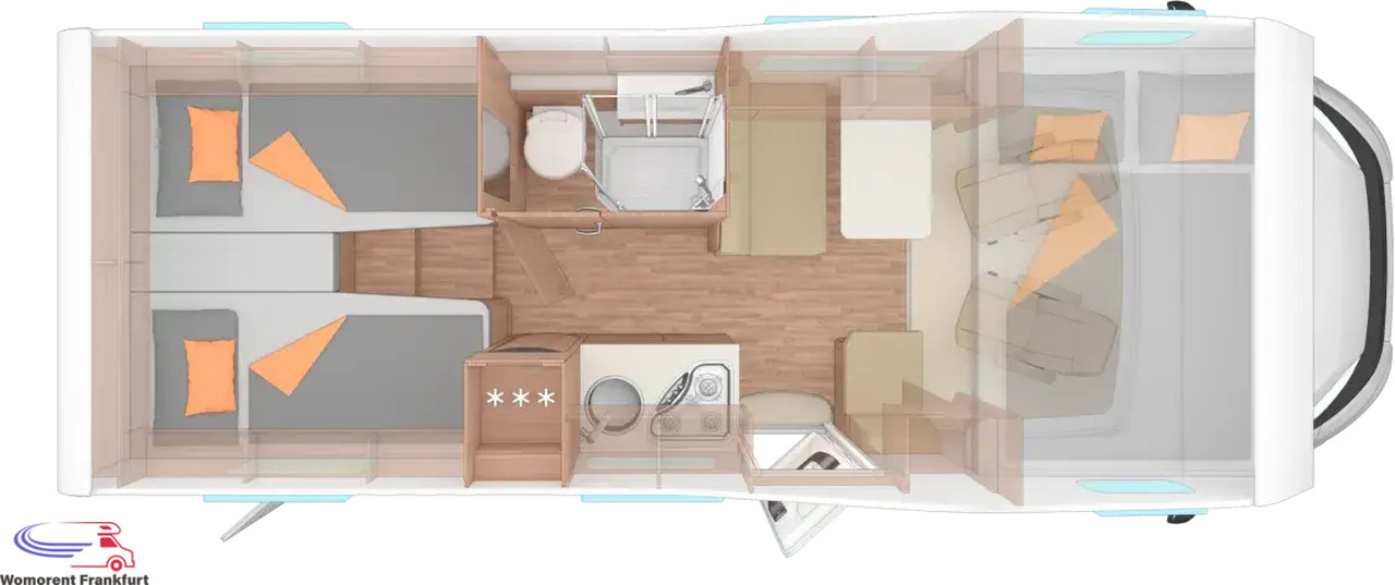 Wohnmobil Weinsberg CaraHome 650 MEG - موتر هوم سقف عالي: صورة 3 Wohnmobil Weinsberg CaraHome 650 MEG - موتر هوم سقف عالي: صورة 3