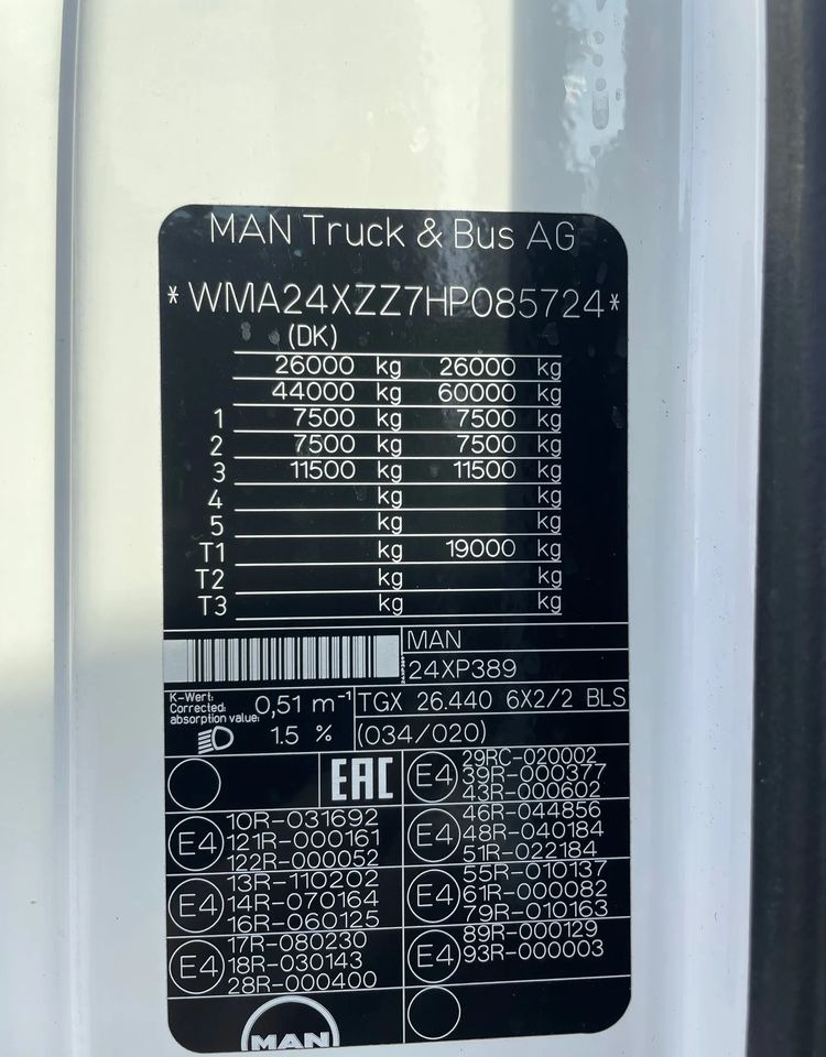 وحدة جر MAN TGX XXL 26.440 PUSCHER /  3 OSIE / 6x2: صورة 8