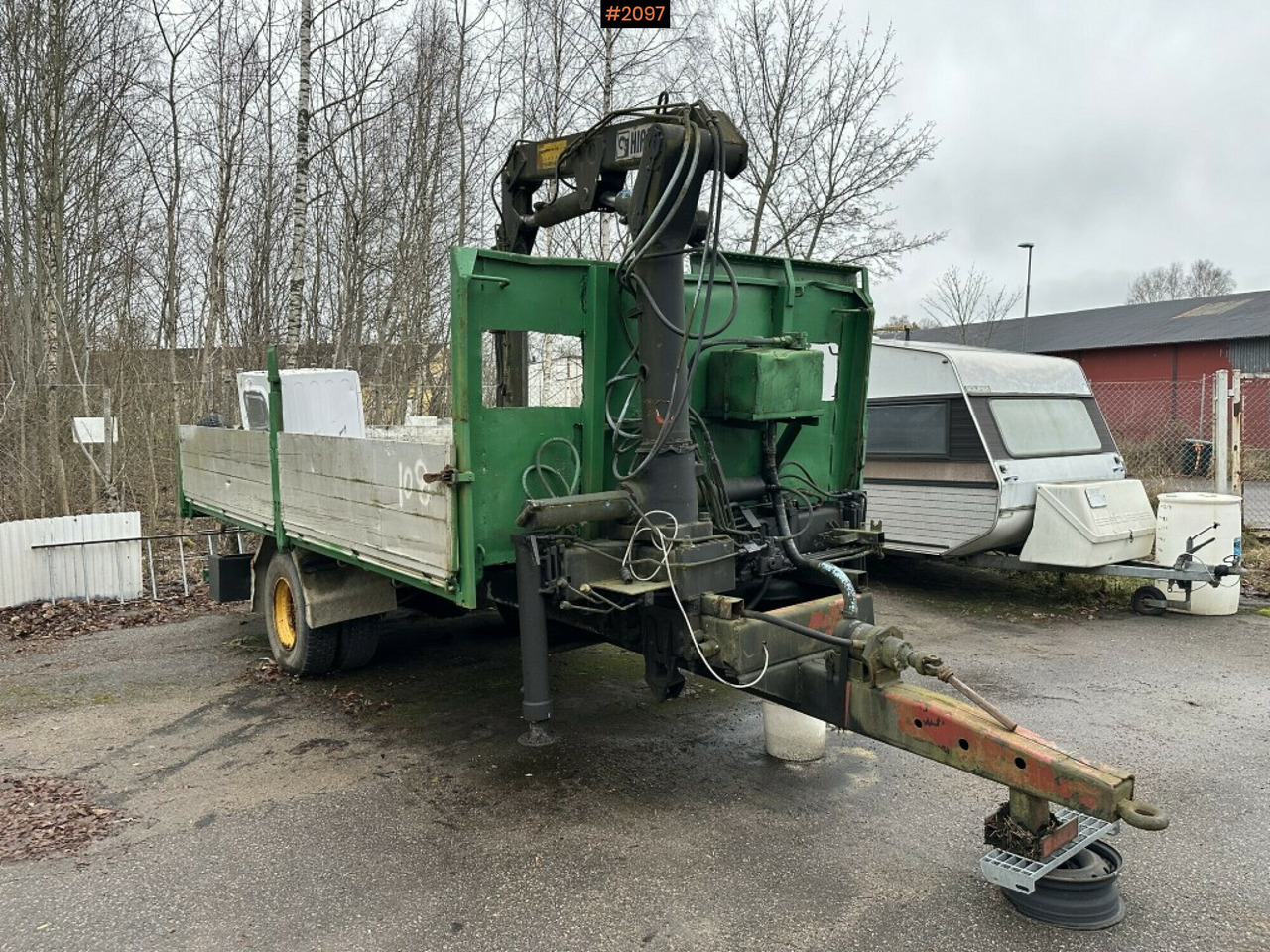 مقطورات مسطحة Crane Trailer, Hiab 445AW: صورة 6