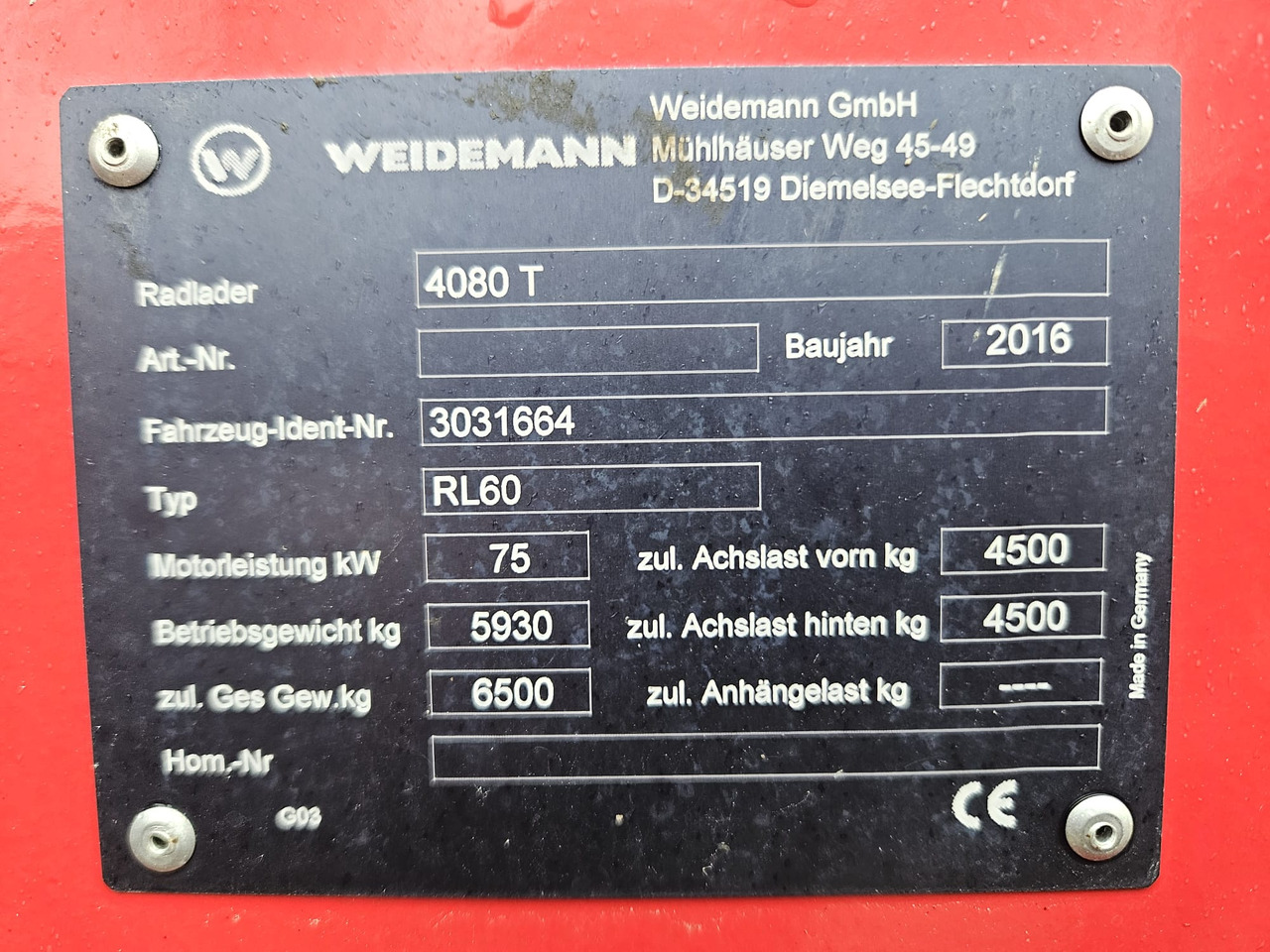 2016 Weidemann 4080T, 3313 hours - جرافة ذات عجلات تلسكوبية: صورة 5 2016 Weidemann 4080T, 3313 hours - جرافة ذات عجلات تلسكوبية: صورة 5