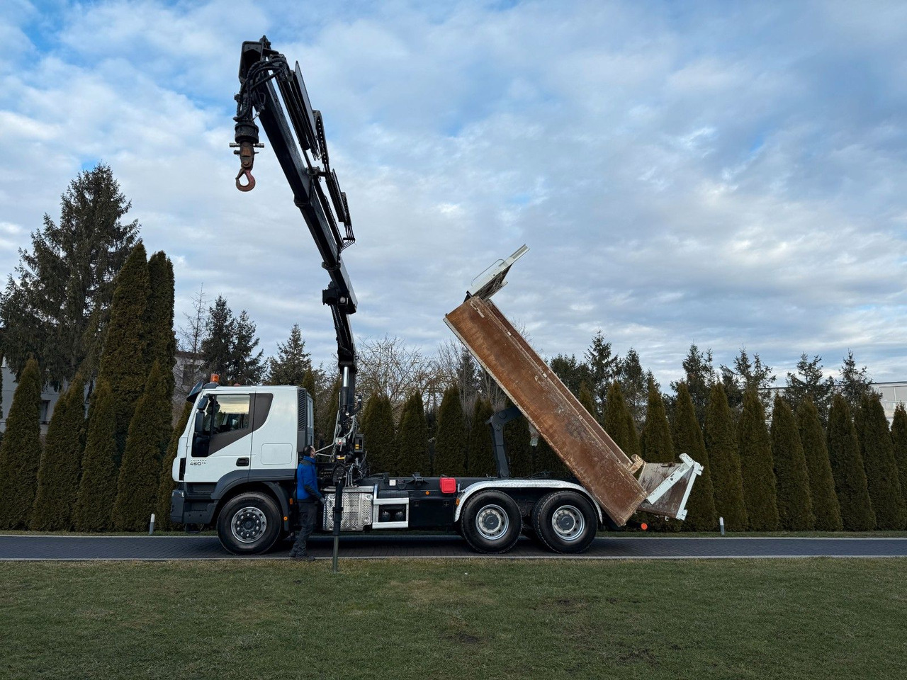 شاحنة كرين Iveco TRAKKER 450 6X4 DOUBLE HYDRO-BOARD HIAB: صورة 11