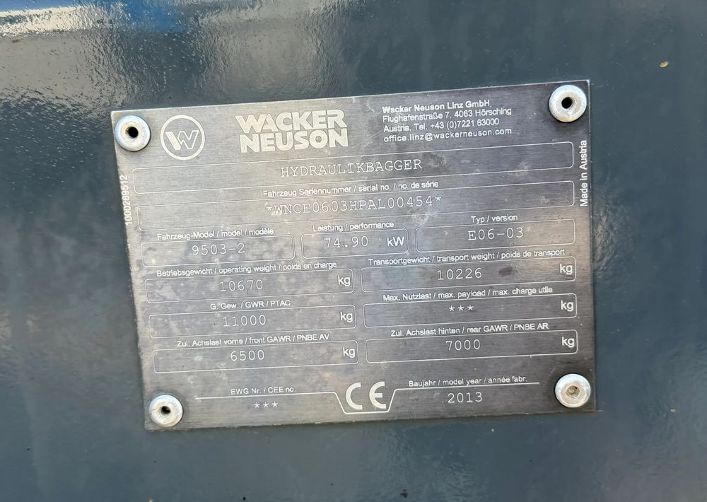 حفارة دولاب Wacker Neuson 9503-2 TRZY ŁYŻKI: صورة 12