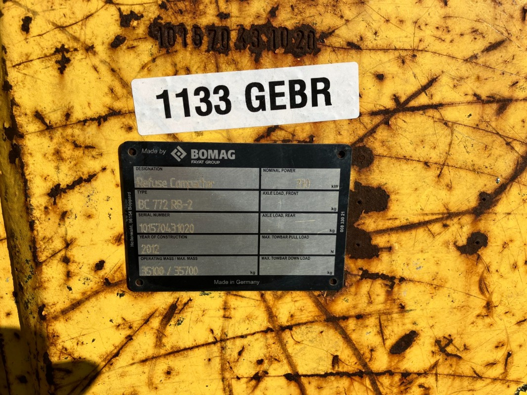 BOMAG DE BC 772 RB-2 Stage IIIa/Tier 3 - مدحلة ضاغطة: صورة 5 BOMAG DE BC 772 RB-2 Stage IIIa/Tier 3 - مدحلة ضاغطة: صورة 5