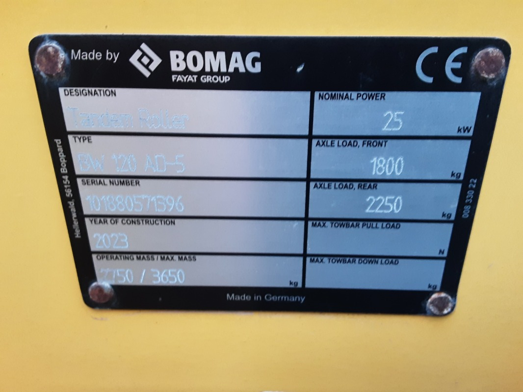 BOMAG DE BW 120 AD-5 Stage V/Tier 4f - مدحلة: صورة 2 BOMAG DE BW 120 AD-5 Stage V/Tier 4f - مدحلة: صورة 2
