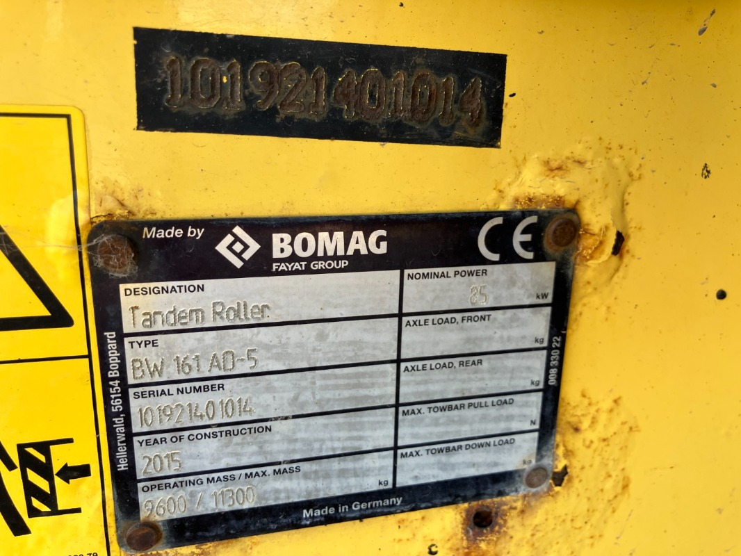 BOMAG DE BW 161 AD-5 Stage IIIb/Tier 4i - مدحلة اسفلت: صورة 2 BOMAG DE BW 161 AD-5 Stage IIIb/Tier 4i - مدحلة اسفلت: صورة 2
