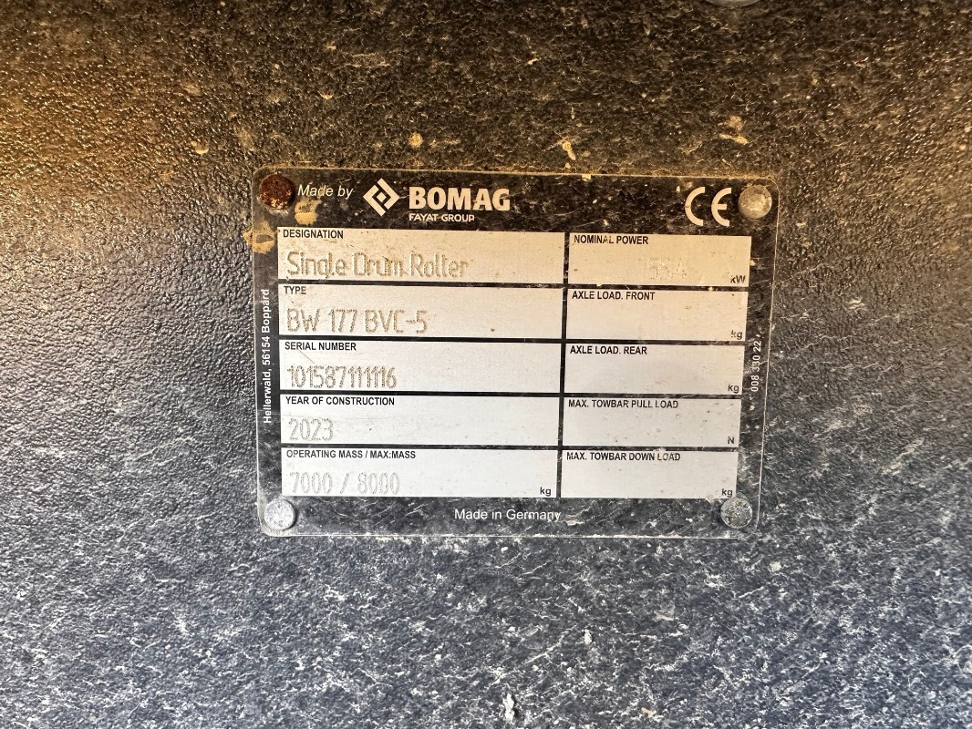 BOMAG DE BW 177 BVC-5 Stage V/Tier 4f - مدحلة ضاغطة: صورة 2 BOMAG DE BW 177 BVC-5 Stage V/Tier 4f - مدحلة ضاغطة: صورة 2