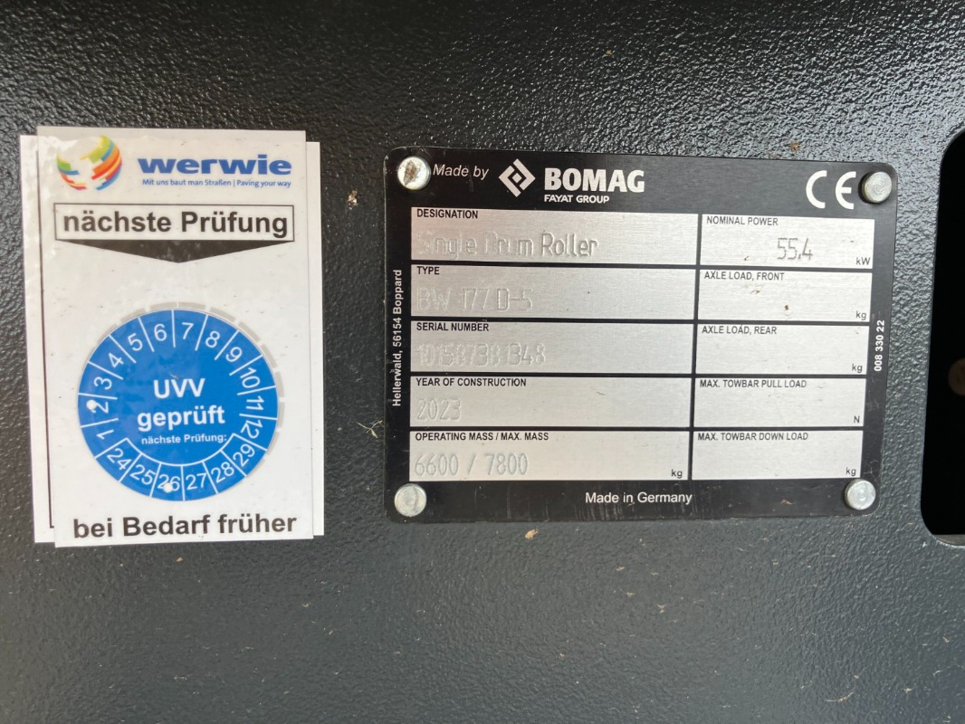 BOMAG DE BW 177 D-5 Stage V/Tier 4f - مدحلة: صورة 3 BOMAG DE BW 177 D-5 Stage V/Tier 4f - مدحلة: صورة 3