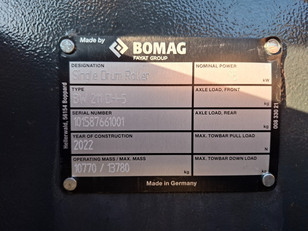 BOMAG DE BW 211 DH-5 Stage IV/TIER4f - مدحلة ضاغطة: صورة 2 BOMAG DE BW 211 DH-5 Stage IV/TIER4f - مدحلة ضاغطة: صورة 2