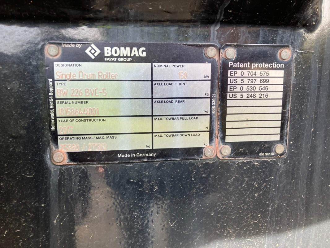 BOMAG DE BW 226 BVC-5 Stage IIIa/Tier 3 - مدحلة: صورة 3 BOMAG DE BW 226 BVC-5 Stage IIIa/Tier 3 - مدحلة: صورة 3
