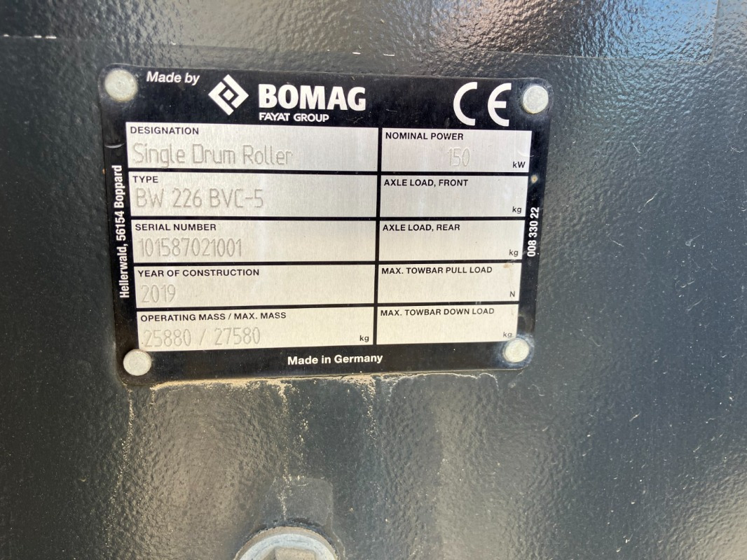 BOMAG DE BW 226 BVC-5  Stage V/Tier 4f - مدحلة: صورة 5 BOMAG DE BW 226 BVC-5  Stage V/Tier 4f - مدحلة: صورة 5