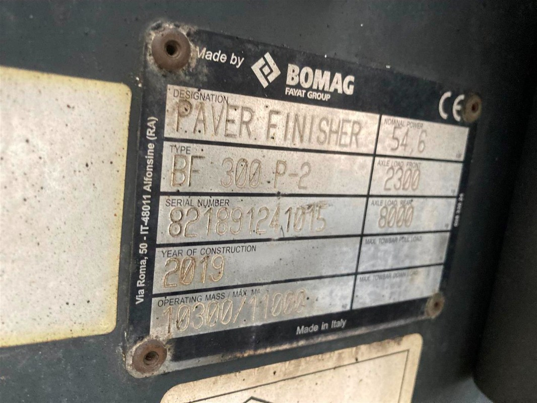 مدادة الأسفلت BOMAG IT BF 300 P-2 S340-2 TV  Stage V/Tier 4f: صورة 28