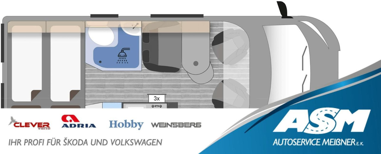 Clever Celebration 600 MJ24*AHK*MARKISE*ACC*R-KAM*RADIO - كرفان فان: صورة 1 Clever Celebration 600 MJ24*AHK*MARKISE*ACC*R-KAM*RADIO - كرفان فان: صورة 1