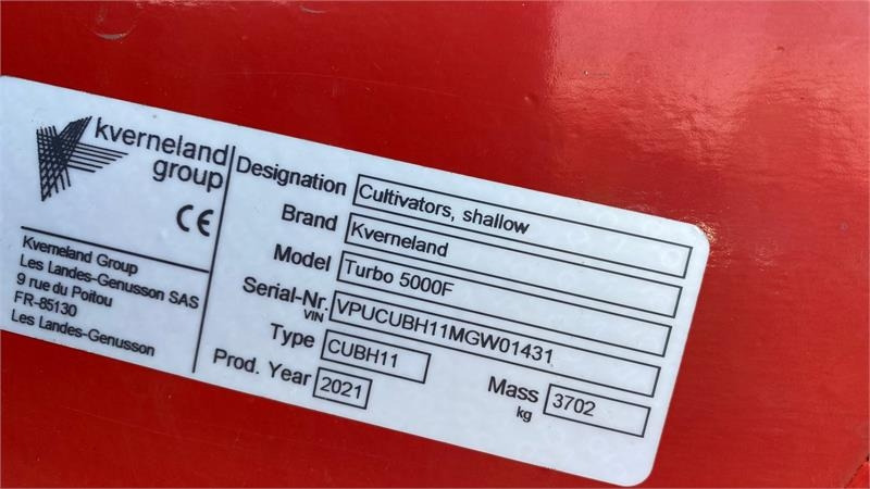زحافة Kverneland TURBO 5000 Foldbar: صورة 8