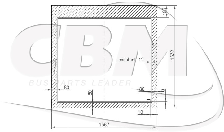 CBM OEM SIDE BAY WINDOW - WABCO (9617230120) - نافذة و قطع الغيار - حافلة: صورة 1 CBM OEM SIDE BAY WINDOW - WABCO (9617230120) - نافذة و قطع الغيار - حافلة: صورة 1