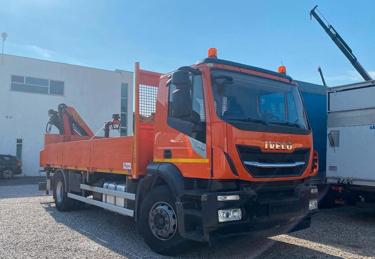IVECO STRALIS 310 2018 CASSONE FISSO E GRU PALFING - شاحنات مسطحة, شاحنة كرين: صورة 1 IVECO STRALIS 310 2018 CASSONE FISSO E GRU PALFING - شاحنات مسطحة, شاحنة كرين: صورة 1