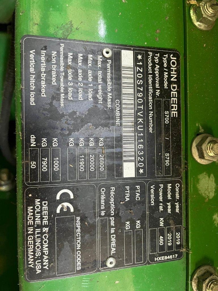 John Deere S790 i - حصادة موحَّدة: صورة 4 John Deere S790 i - حصادة موحَّدة: صورة 4
