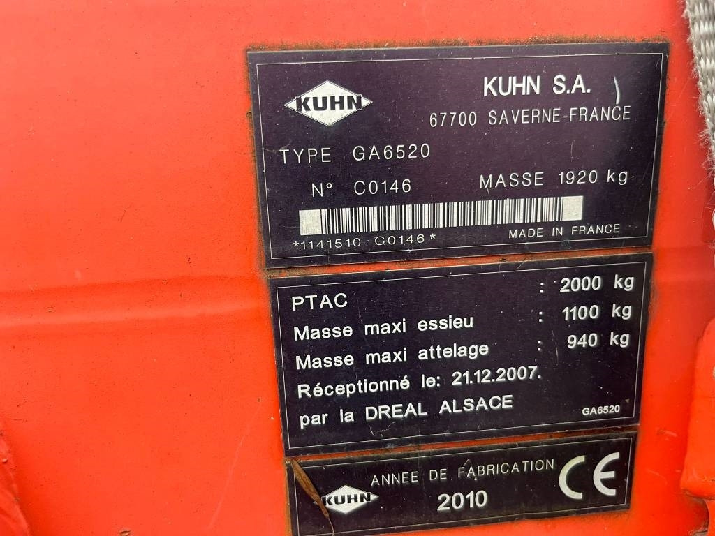 Kuhn 6520 - آلة تيبيس العشب/ آلة جمع العشب: صورة 2 Kuhn 6520 - آلة تيبيس العشب/ آلة جمع العشب: صورة 2