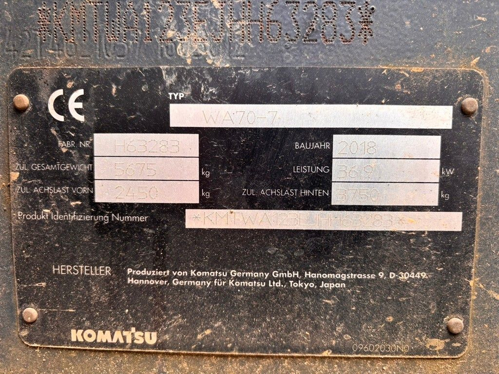 Komatsu WA70-7 - اللودر بعجل: صورة 5 Komatsu WA70-7 - اللودر بعجل: صورة 5