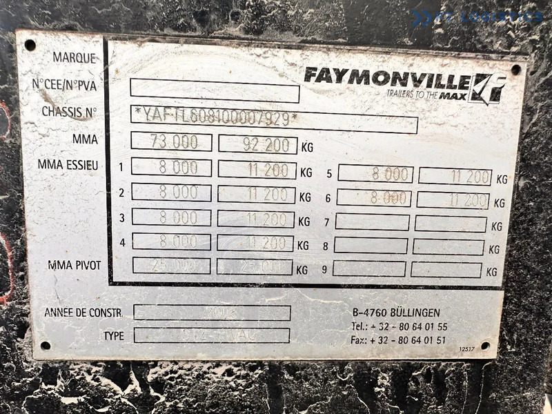 Faymonville FAYMONVILLE STZ-6WAU – 6 AXLES – 92.2T GVW – 73T PAYLOAD – HYDRAULIC RAMPS – EXCELLENT CONDITION! - عربة منخفضة مسطحة نصف مقطورة: صورة 3 Faymonville FAYMONVILLE STZ-6WAU – 6 AXLES – 92.2T GVW – 73T PAYLOAD – HYDRAULIC RAMPS – EXCELLENT CONDITION! - عربة منخفضة مسطحة نصف مقطورة: صورة 3