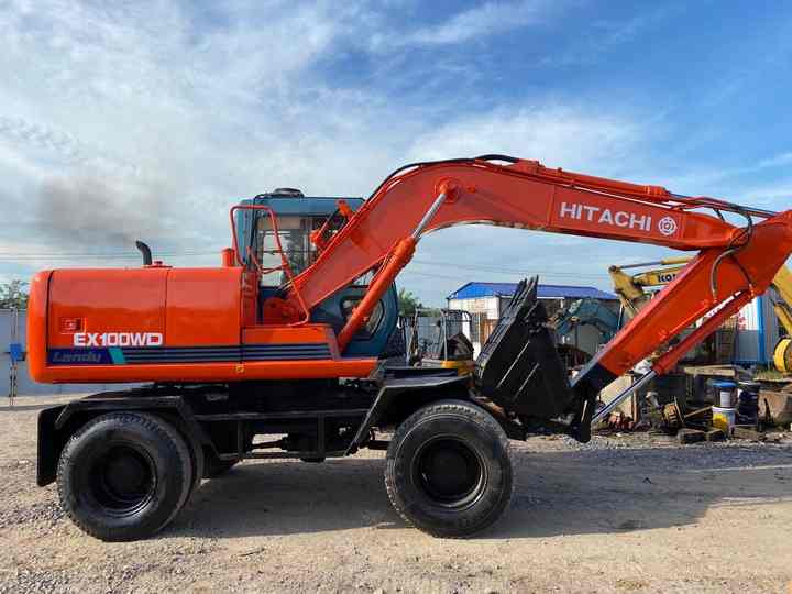 Used Hitachi Ex100WD Wheel Excavator for Sale Japan Made Hitachi Ex100wd Wheeled Excavator for Sale - حفار زحاف: صورة 2 Used Hitachi Ex100WD Wheel Excavator for Sale Japan Made Hitachi Ex100wd Wheeled Excavator for Sale - حفار زحاف: صورة 2