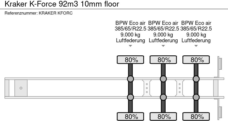 نصف مقطورة مباشرة kraker K-Force 92m3 10mm floor: صورة 8