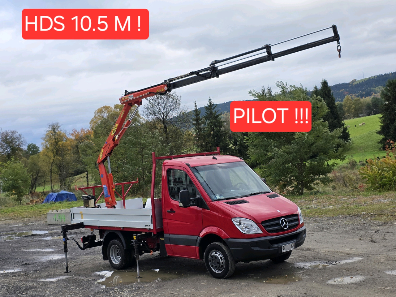 Mercedes-Benz Sprinter 418 CDI Skrzynia +HDS 10.5 M +Pilot  ! 87000km ! - شاحنة مفتوحة: صورة 1 Mercedes-Benz Sprinter 418 CDI Skrzynia +HDS 10.5 M +Pilot  ! 87000km ! - شاحنة مفتوحة: صورة 1