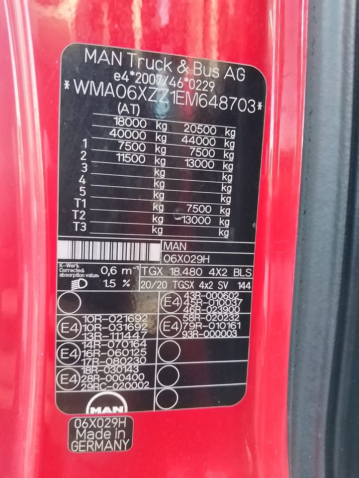 وحدة جر MAN TGX 18 480: صورة 14