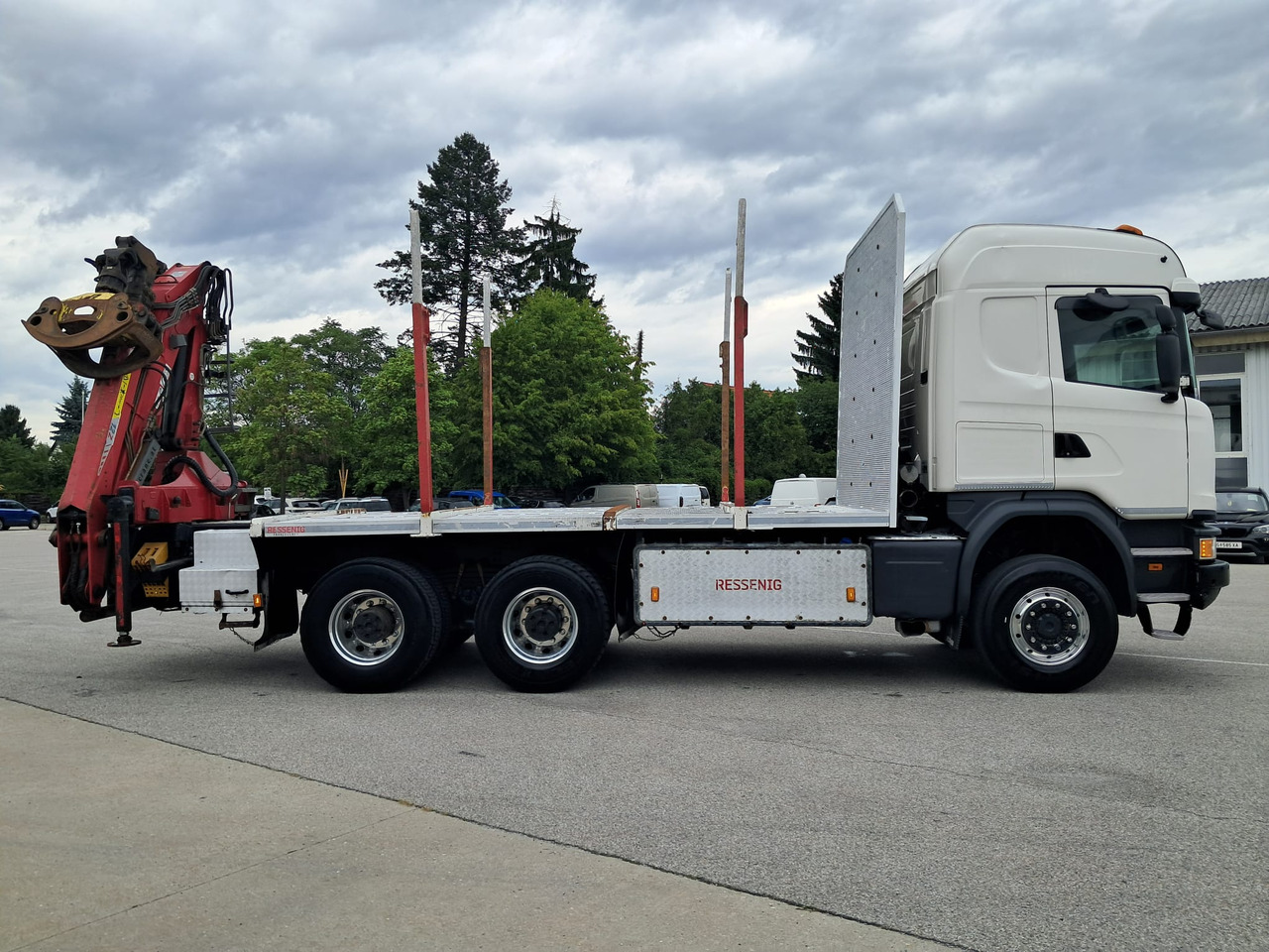 SCANIA G 490 6x6 Blatt-Blatt | Klima | Schaltgetriebe | Euro 6 | Penz-Kran 12Z | - شاحنة قطع الأشجار, شاحنة كرين: صورة 3 SCANIA G 490 6x6 Blatt-Blatt | Klima | Schaltgetriebe | Euro 6 | Penz-Kran 12Z | - شاحنة قطع الأشجار, شاحنة كرين: صورة 3
